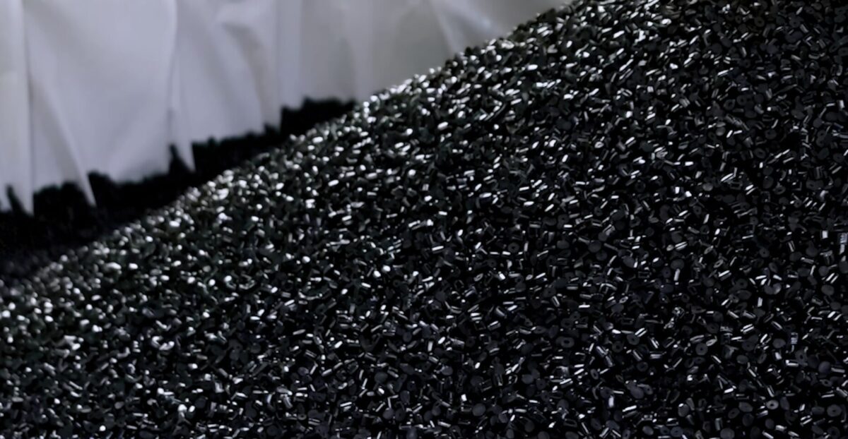pile of black polymer granules