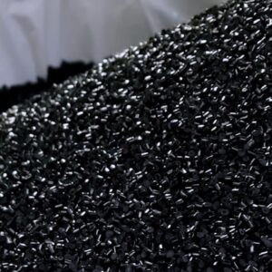 pile of black polymer granules