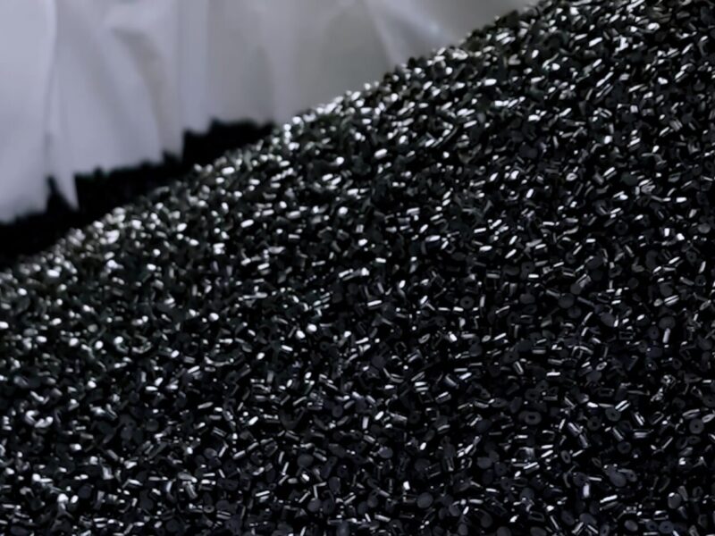 pile of black polymer granules
